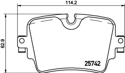 Produktbild von BREMBO Bremsbeläge Satz Hinten für JAGUAR XJ (X35, J12, J24) P 36 033