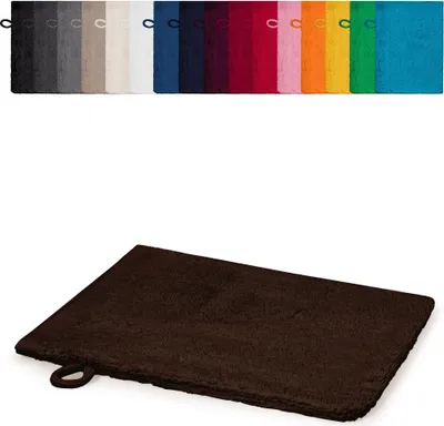 Produktbild von Waschhandschuh 15x21 cm Waschlappen 100% Baumwolle, Farbe: Braun
