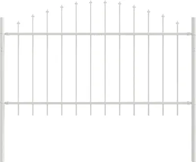 Immagine prodotto di vidaXL Recinzione da giardino 7 pezzi Bianco 170 x 140 cm Acciaio verniciato a polvere