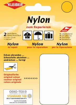 Produktbild von KLEIBER Nylon-Flicken selbstklebend weiß 100 x 120 mm zuschneidbar 2 Stück