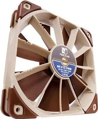 Produktbild von Noctua NF-F12 PWM, 0.05 A, 0.6 W, 12 V, 150000 h, 120 x 120 x 25 mm, 1500 RPM