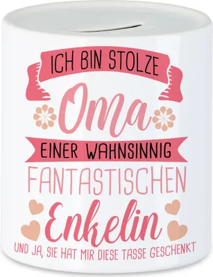 Produktbild von Ich Bin Stolze Oma Spardose Familie Großmutter Omi Liebe Stolz Glück Enkelin Enkelkinder Verwandtschaft Geschenke