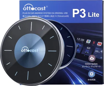 Zdjęcie produktu dla Ottocast P3Lite AI Box 4/64GB Bezprzewodowy Carplay Android Auto YouTube Netflix HDMI