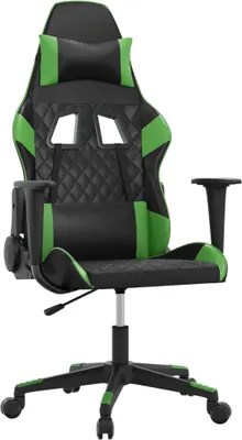 Produktbild von vidaXL Gaming-Stuhl Schwarz und Grün Kunstleder