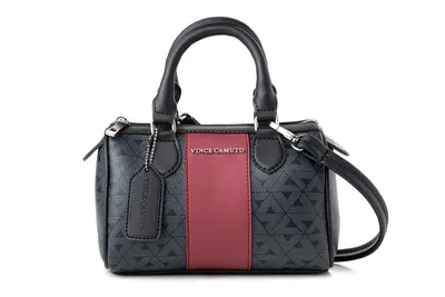 Produktbild von Vince Camuto, Rimini - Monogrammed Black, Burgundy, Handtasche, 100 % POLY, Schwarz, 21 x13 x13 cm