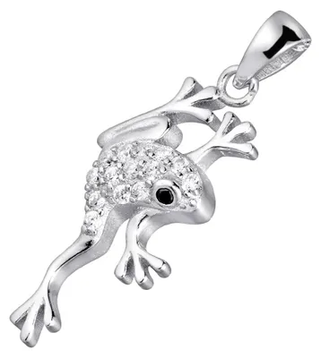 Immagine prodotto di MATERIALE: Ciondolo a forma di rana in zircone, realizzato in argento sterling 925, con collana inclusa, ideale per donne e ragazze. Confezione: KA-125