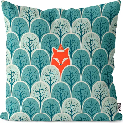 Produktbild von VOID Fuchs im Wald Grafik Kissenbezug Kissenhülle Sofakissen Kissen Deko Outdoor-Kissen Dekokissen