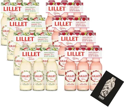 Produktbild von Lillet ready to drink 24er tasting Set 12x Berry 12x Tonic je 200ml (10,3% vol) Lillet + Berry / Lillet + Tonic- [Enthält Sulfite]