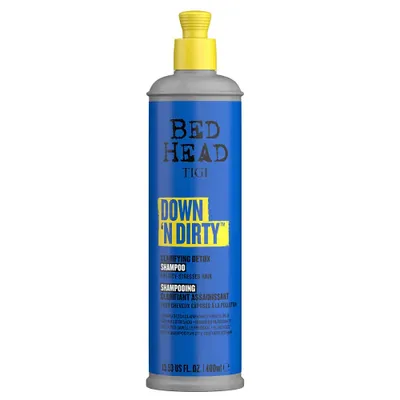 Produktbild von Bed Head Down N' Dirty Clarifying Detox Shampoo, 400 ml, Shampoo, Frauen, Alle Haare, Gefärbtes Haar, Feuchtigkeitsspendend, Glättend, Weichmachend, Flasche
