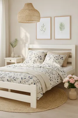 Zdjęcie produktu dla Białe Łóżko Drewniane - 180x200 Lite drewno Producent