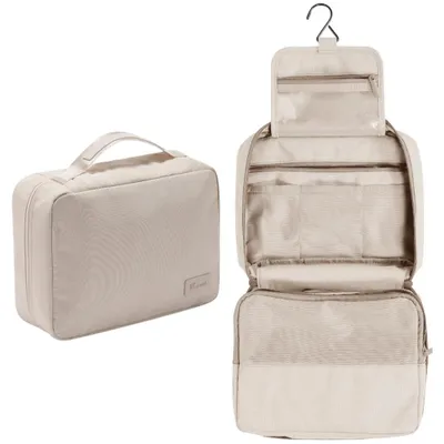 Image de Trousse de toilette - Recyclé rPET - Imperméable - Beige - Pour voyage