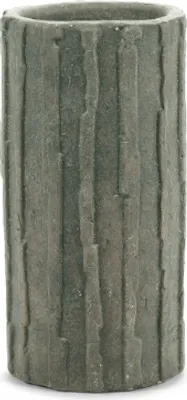 Productafbeelding van Serax bloempot, geribbeld, groen-donkergroen, diameter 20 cm, hoogte 40 cm