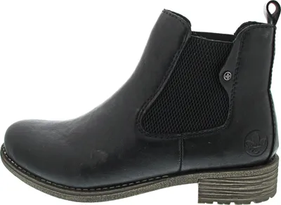Produktbild von Rieker Damen Stiefelette flacher Chelsea Boot mit losen Einlagen 79450, Größe:38 EU, Farbe:Schwarz
