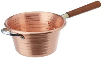 Polenta-Topf mit Holzgriff, 24 cm, Kupfer