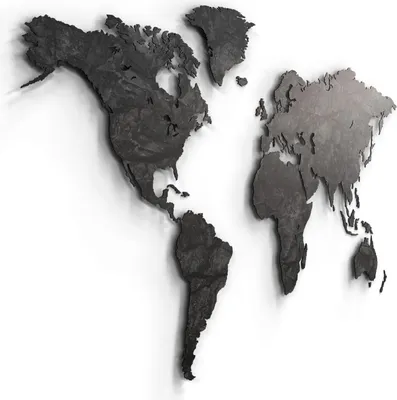 Immagine prodotto di Giallobus - Mappa del mondo - Darkwood - decorazione da parete in legno Mdf - 130x72 - Legno Mdf – Darkwood – Nero