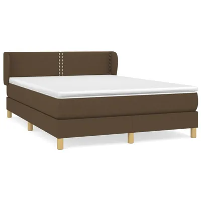 Produktbild von Boxspringbett mit Matratze Dunkelbraun 140x190 cm Stoff