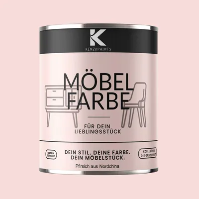 Produktbild von Kenzopaints 750ml Möbelfarbe Möbellack - Pfirsich aus Nordchina