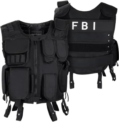 Produktbild von Black Snake Kostüm - Karnevalskostüm - Polizeikostüm - FBI - Einsatzweste - Agenten Kostüm