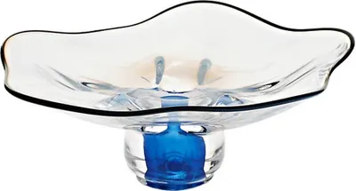 Produktbild von Schale mit blauem Fuss "Stiller" (30cm)