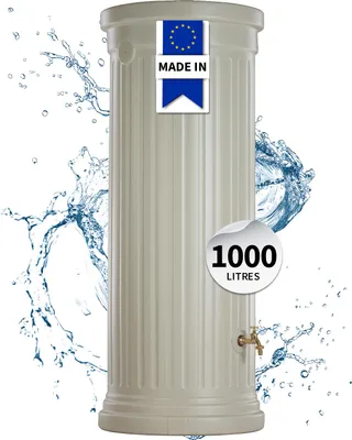 Image de GARANTIA Réservoir Colonne romaine 1000L sable - Capteur d'eau polyvalent avec design innovant