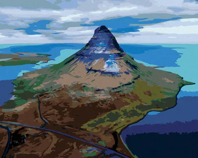 Produktbild von Zuty - Malen nach Zahlen - DER BERG KIRKJUFELL, 40x50 cm, mit Keilrahmen (bereits gespannt)