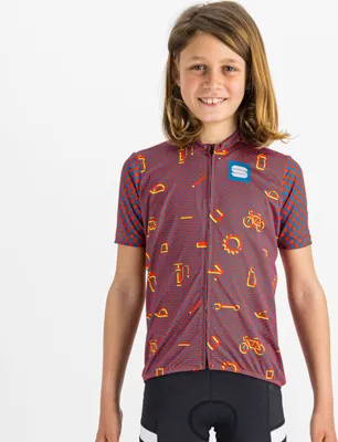 Obrázek produktu pro SPORTFUL Kurzarm Fahrradtrikot - CHECKMATE - Rot/Blau 12Y