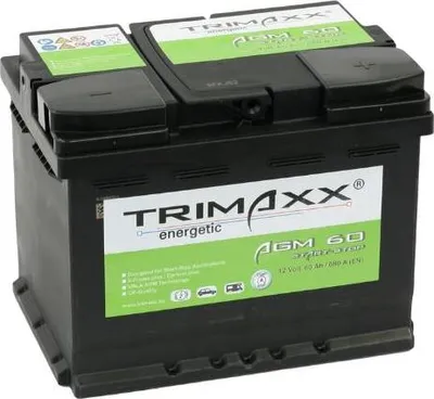 Produktbild von TRIMAXX energetic "Professional Start-Stop  AGM" AGM 60 Starterbatterie 12V 60Ah/C20 - 680A(EN)