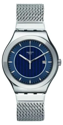 Produktbild von Swatch Herren Armbanduhr Yws449Mb mit Quarz Uhrwerk, Edelstahl, silberfarben, 43 mm