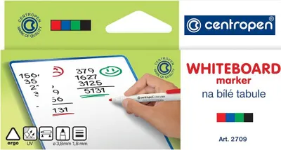 Productafbeelding van Centropen 2709 uitwisbare markeerstift - set van 4 stuks