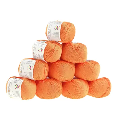 Strickwolle Cotton Marble orange