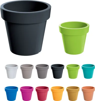 Obrázok produktu pre Květináč Okrúhly Priemer 20 cm bílá plantážník Plastický 3,4 L