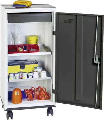 Image de Stumpf Armoire à outils et matériel série 3000 gris clair / gris anthracite + 1 tiroir 100 mm + 2 tablettes coulissantes Support à roulettes - 3093171