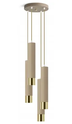Productafbeelding van FKL DESIGN Home Deco: Plafondlamp, 4 lichtpunten, GU10, metalen lampenkap, onderdeel van de serie N857 (Ecru, ER4)