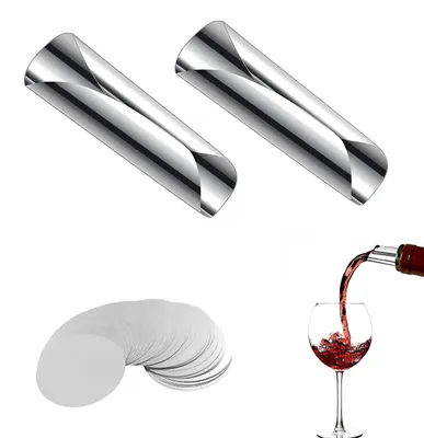 Image de Distributeur verseur sans goutte, en aluminium, pour bouteilles de vin - 50 pièces - Argenté