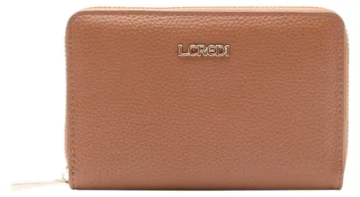 Image de L.CREDI porte-monnaie Perla Zip Around Wallet Cognac marron clair