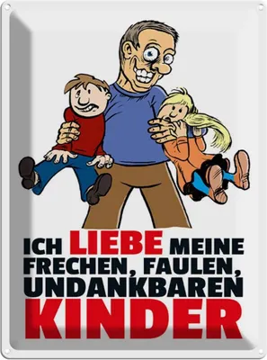 Produktbild von vianmo Blechschild 40x30 cm Liebe meine frechen Kinder