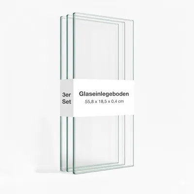Produktbild von Glasböden 3-er Set - Erweiterungsset für Hängevitrine
