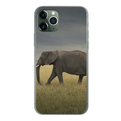 Produktbild von MuchoWow® Handyhülle Schutzhülle Hülle für iPhone 11 Pro Elefant - Savanne - Tiere - Natur Silikon Softcase Handy Hülle - Handy
