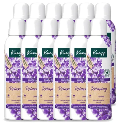 Produktbild von 12 x Kneipp Duschschaum Relaxing - Lavendel - 200 ml - Vorteilspackung - 12 Stücke