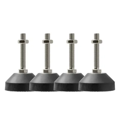 Produktbild von Maschinenfuß/Stellfuß/Nivellierfuß/Gelenkfuß, höhenverstellbarer Tellerfuß Ø 50mm für Konstruktionsprofile, Maschinen, Möbel (4, M8 x 50mm)