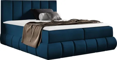 Produktbild von MIRJAN24 Boxspringbett Venezia, Ehebett mit zwei Bettkästen, Doppelbett mit Topper, Schlafzimmer (Kronos 09 Größe: 140x200 cm)