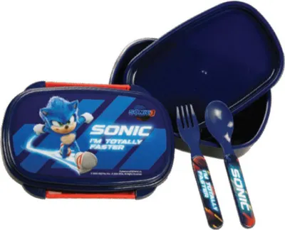 Immagine prodotto di Scatola per panini Sonic the Hedgehog Faster + set di posate
