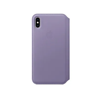 Zdjęcie produktu dla Apple Leather Folio Bookcase dla Apple iPhone Xs Max - Lila