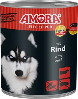Image de AMORA Dog Fleisch Pur Rind 800g
