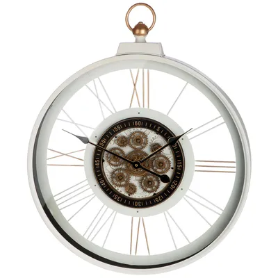 Produktbild von GILDE Wanduhr rund Kello weiß H. 73 cm, 60419