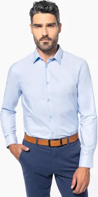 Produktbild von Kariban Oxford-Hemd mit langen Ärmeln für Herren