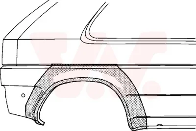 Produktbild von VAN WEZEL Seitenwand Reparaturblech für VW GOLF III (1H1) Vento (1H2) GOLF III Van (1H1)