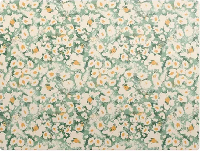 Produktbild von Florales Retro-Muster – Bodenschutzmatte – Rutschfest – Schutzmatte für Büro – Vinylmatte – Stuhlunterlage  – 120 x 90 cm
