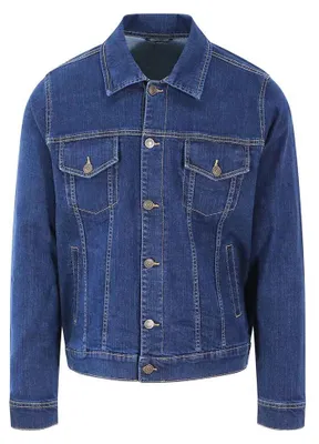 Produktbild von So Denim - "Noah" Jeansjacke für Herren LT5132 (XXL) (Dunkelblau Gewaschen)