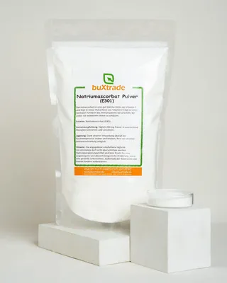 Produktbild von 500 g Natriumascorbat | Glutenfrei | Vegan | Vitamin C | E301 | Natriumsalz